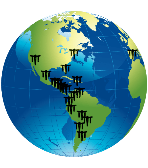 Presencia Titantrading Mapa Mundi 17 paises