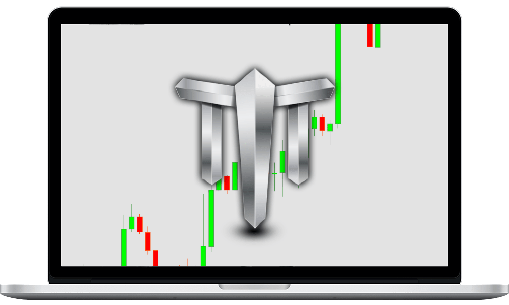 Laptop con logo de Titantrading